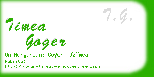 timea goger business card